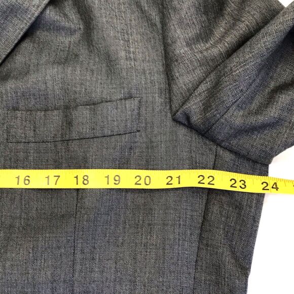 Zino Wool Italy Super 120 Sport Coat Di Valdengo Gray 44 Mens USA - Picture 6 of 12